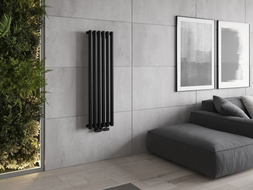 Mexen Nevada dekorativer Heizkörper 1200 x 360 mm, 483 W, schwarz - W201-1200-360-00-70