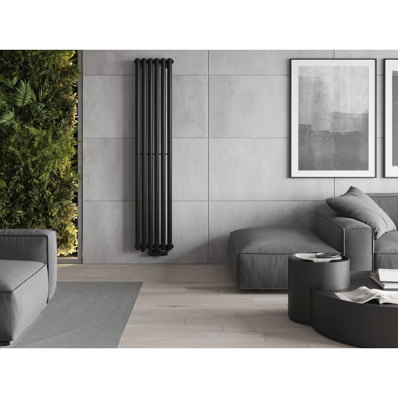 Mexen Nevada Dekorativer Heizkörper 1800 x 360 mm, 705 W, schwarz - W201-1800-360-00-70