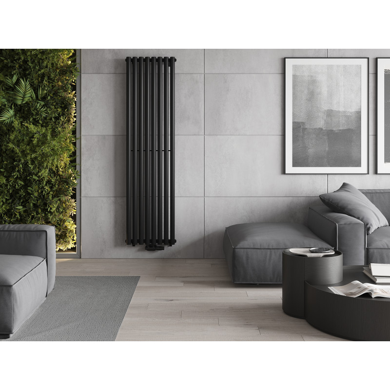 Mexen Nevada Dekorativer Heizkörper 1800 x 480 mm, 940 W, schwarz - W201-1800-480-00-70