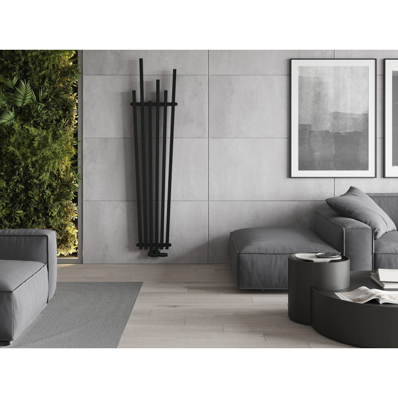 Mexen Omaha dekorativer Heizkörper 1800 x 420 mm, 655 W, schwarz - W208-1800-420-00-70