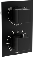 Mexen Cube Thermostat-Wannen-/Brausebatterie mit 2 Ausgängen, Schwarz - 77502-70