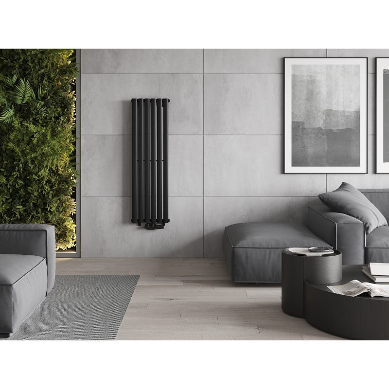 Mexen Oregon Dekorativer Heizkörper 1200 x 360 mm, 417 W, schwarz - W202-1200-350-00-70
