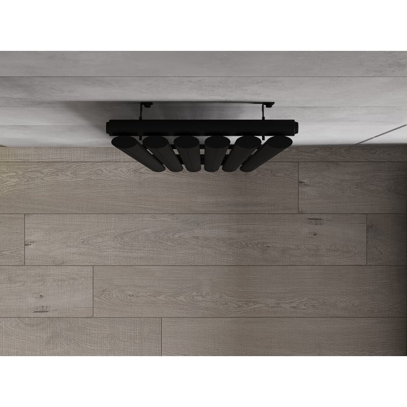 Mexen Oregon dekorativer Heizkörper 1800 x 360 mm, 604 W, schwarz - W202-1800-350-00-70