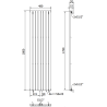 Mexen Oregon dekorativer Heizkörper 1800 x 480 mm, 805 W, weiß - W202-1800-490-00-20