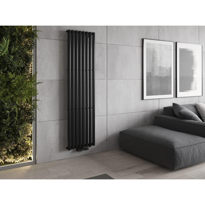 Mexen Oregon dekorativer Heizkörper 1800 x 480 mm, 805 W, schwarz - W202-1800-490-00-70