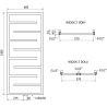 Mexen Orlando Dekorationsheizkörper 1380 x 600 mm, 445 W, weiß - W207-1380-600-00-20
