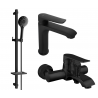 Mexen Pecos DQ40 Badewannen-Set, schwarz - 72703DQ40-70