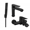 Mexen Pecos R72 Badewannen-Set, schwarz - 72703R72-70