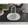 Mexen Kevin Granitspüle 1-Becken mit Abtropffläche und Küchenarmatur Aster, weiß - 6517-20-73450-02