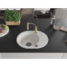 Mexen Kevin 1-becken Granit-Spüle mit Abtropffläche und Küchenarmatur Aster, weiß - 6517-20-73450-57-B