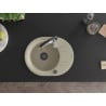 Mexen Kevin Granitspüle 1-beckig mit Abtropffläche und Küchenarmatur Aster, beige - 6517-69-73450-07-B