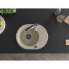 Mexen Kevin granitspüle einbecken mit abtropffläche und küchenarmatur Aster, beige - 6517-69-73450-07-B
