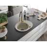 Mexen Kevin Granitspüle 1-beckig mit Abtropffläche und Küchenarmatur Aster, beige - 6517-69-73450-57-B
