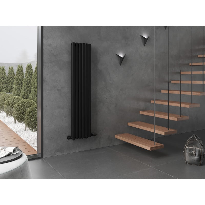 Mexen Dallas dekorativer Heizkörper 1600 x 360 mm, 1039 W, schwarz - W214-1600-360-00-70