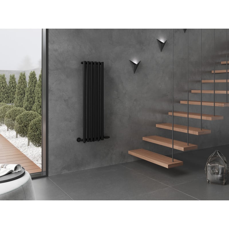 Mexen Nevada dekorativer Heizkörper 1200 x 360 mm, 483 W, schwarz - W201-1200-360-00-70