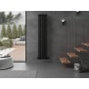 Mexen Nevada Dekorativer Heizkörper 1800 x 360 mm, 705 W, schwarz - W201-1800-360-00-70
