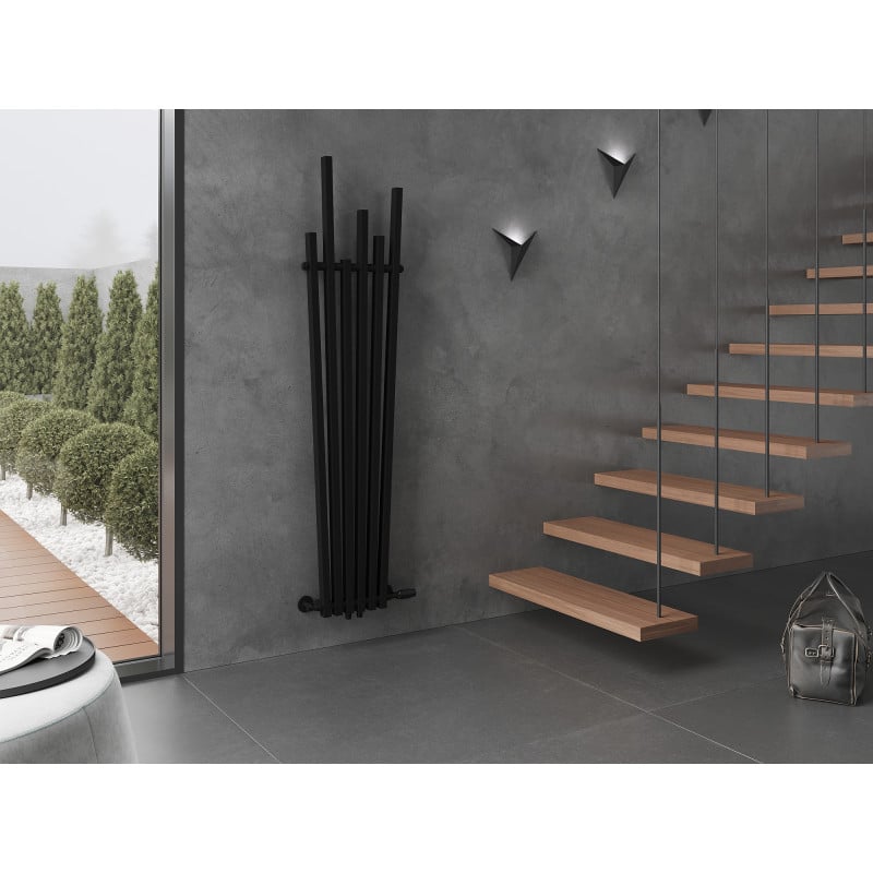 Mexen Omaha dekorativer Heizkörper 1800 x 420 mm, 655 W, schwarz - W208-1800-420-00-70