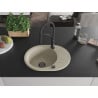 Mexen Kevin Granitspüle ein Becken mit Abtropffläche und Küchenarmatur Aster, Beige - 6517-69-73450-70-B