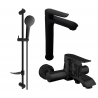 Mexen Pecos DF05 Badewannen-Set, schwarz - 72713DF05-70