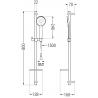 Mexen Pecos DQ40 Wannen-Set, Chrom - 72713DQ40-00