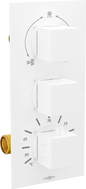 Mexen Cube thermostatische Wannen-Duscharmatur 3-Ausgänge, weiß - 77503-20