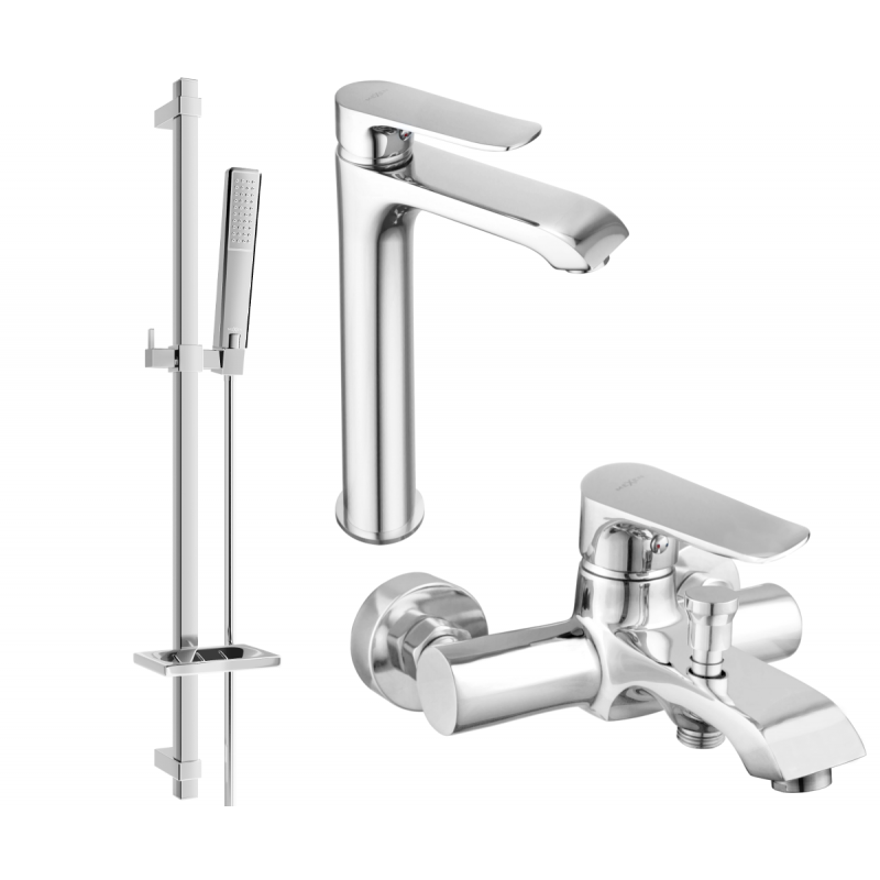 Mexen Pecos DQ72 Badewannen-Set, Chrom - 72713DQ72-00