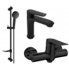 Mexen Pecos DF05 Duschset, schwarz - 72704DF05-70