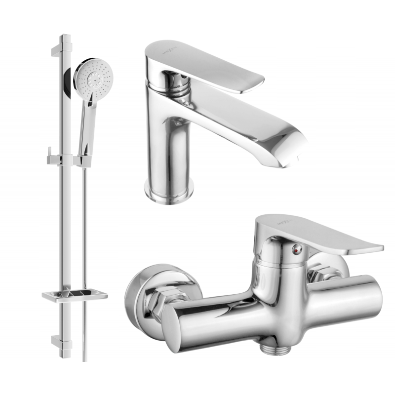 Mexen Pecos DQ40 Duschset, Chrom - 72704DQ40-00