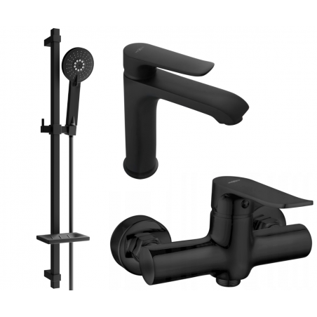 Mexen Pecos DQ40 Duschset, schwarz - 72704DQ40-70