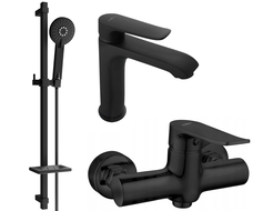 Mexen Pecos DQ40 Duschset, schwarz - 72704DQ40-70
