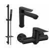 Mexen Pecos DQ72 Duschset, schwarz - 72704DQ72-70