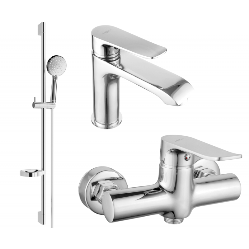 Mexen Pecos DS75 Duschset, Chrom - 72704DS75-00