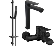 Mexen Pecos DQ72 Badezimmerset, schwarz - 72713DQ72-70
