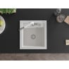 Mexen Vito Granitspüle 1-Becken mit Küchenarmatur Flora, Weiß - 6503-20-670401-02