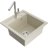 Mexen Vito Granitspüle 1-Becken mit Küchenarmatur Flora, beige - 6503-69-670401-00