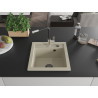 Mexen Vito Granitspüle 1-Becken mit Küchenarmatur Flora, beige - 6503-69-670401-07-B