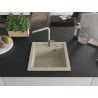 Mexen Vito 1-Becken Granitspüle mit Küchenarmatur Flora, beige - 6503-69-670401-09