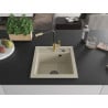 Mexen Vito Granitspüle 1-Becken mit Küchenarmatur Flora, beige - 6503-69-670401-57-B