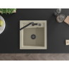 Mexen Vito Granitspüle 1-Schüssel mit Küchenarmatur Flora, beige - 6503-69-670401-70-B