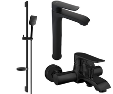 Mexen Pecos DS62 Badewannenset, schwarz - 72713DS62-70