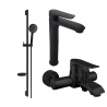 Mexen Pecos DS75 Badewanne Set, schwarz - 72713DS75-70