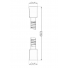 Mexen Duschschlauch 125 cm, schwarz - 79435-70