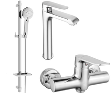 Mexen Pecos DQ40 Duschset, Chrom - 72714DQ40-00