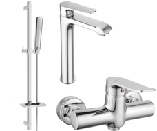 Mexen Pecos DQ72 Duschset, Chrom - 72714DQ72-00