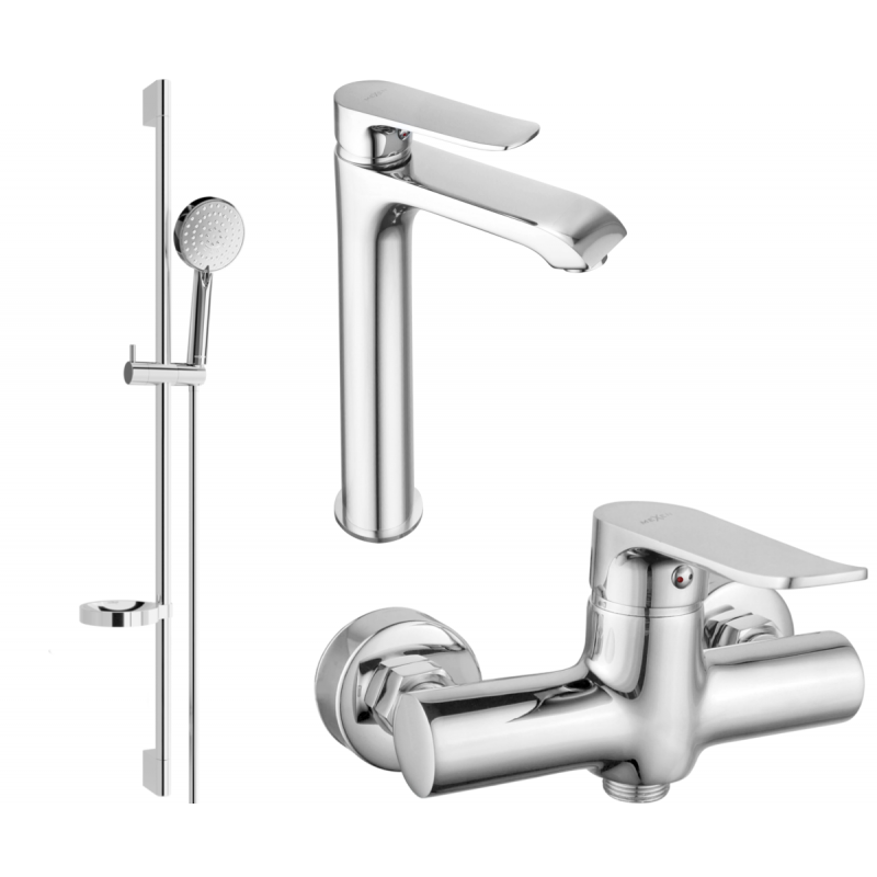 Mexen Pecos DS75 Duschset, Chrom - 72714DS75-00