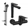 Mexen Pecos DF05 Duschset, schwarz - 72714DF05-70
