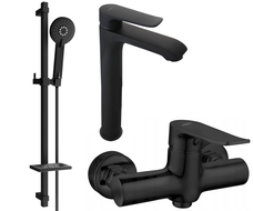 Mexen Pecos DQ40 Duschset, schwarz - 72714DQ40-70