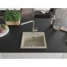 Mexen Milo Granitspüle 1-beckig mit Küchenarmatur Flora, beige - 6505-69-670401-00