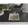 Mexen Milo Granitspüle 1-Becken mit Küchenarmatur Flora, Beige - 6505-69-670401-07-B