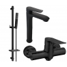 Mexen Pecos DQ72 Duschset, schwarz - 72714DQ72-70